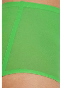 Chantelle figi Soft Stretch kolor zielony. Stan: podwyższony. Kolor: zielony. Materiał: bawełna, włókno, materiał #3