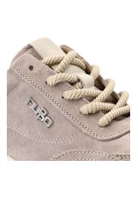 Beżowe Sneakersy Filippo Sportowe Buty Damskie Na Platformie. Okazja: na co dzień, na spacer. Zapięcie: sznurówki. Kolor: beżowy. Materiał: skóra, zamsz, jeans. Szerokość cholewki: normalna. Obcas: na platformie. Sport: turystyka piesza #4