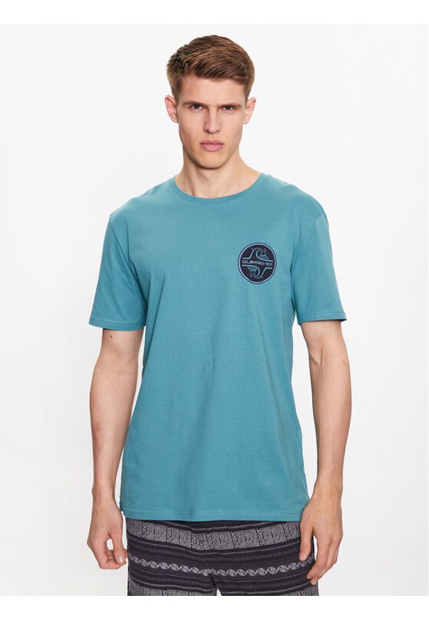 Quiksilver T-Shirt Core Bubble EQYZT07232 Niebieski Regular Fit. Kolor: niebieski. Materiał: bawełna