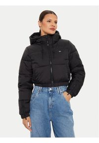 Tommy Jeans Kurtka zimowa DW0DW18313 Czarny Cropped Fit. Kolor: czarny. Materiał: syntetyk. Sezon: zima #1