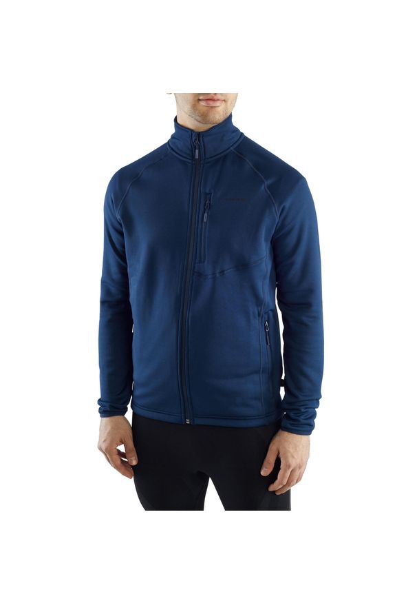 Bluza trekkingowa techniczna męska Viking Jukon na zamek. Kolor: niebieski. Styl: sportowy. Sport: turystyka piesza