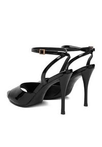 Eva Minge Sandały EO-FLORA-LT1605-6 Czarny. Kolor: czarny. Materiał: skóra, lakier #4