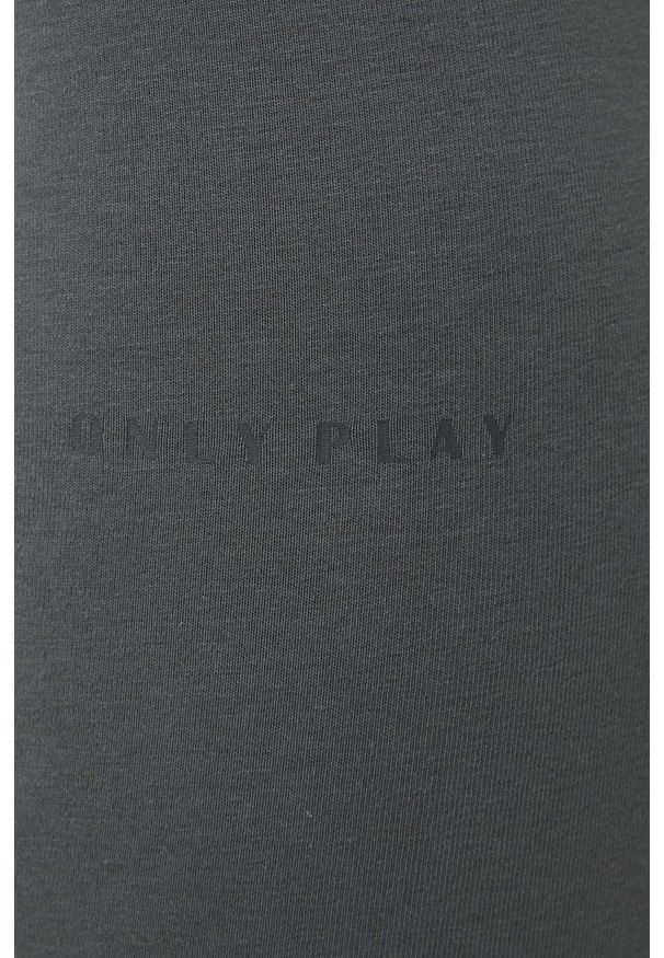 Only Play legginsy treningowe damskie kolor szary z aplikacją. Kolor: szary. Materiał: dzianina. Wzór: aplikacja