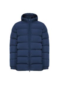 ROLY - Męska Ocieplana Kurtka Nepal. Kolor: niebieski. Materiał: puch. Sport: turystyka piesza