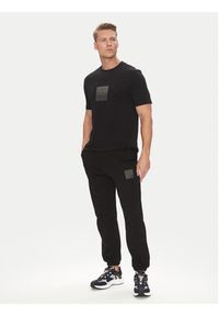 Hugo - HUGO T-Shirt Dusplit 50542784 Czarny Regular Fit. Kolor: czarny. Materiał: bawełna