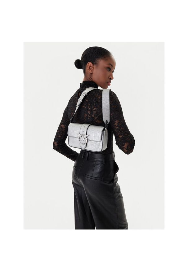 Pinko - Torebka PINKO. Kolor: srebrny