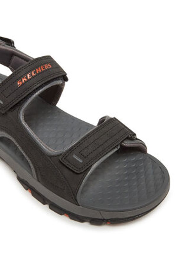 skechers - Skechers Sandały Tresmen-Garo 204105/BLK Czarny. Kolor: czarny. Materiał: skóra