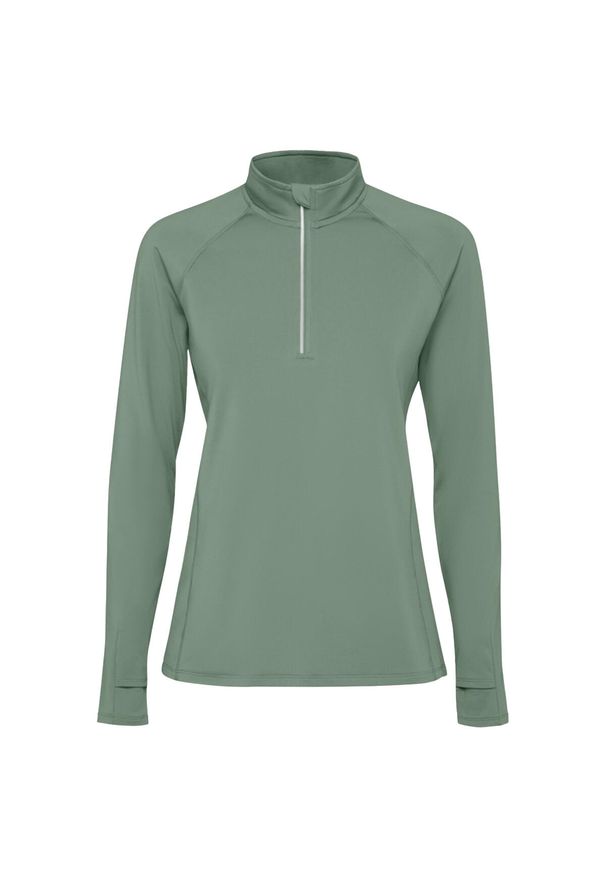 ROLY - Bluza Z Długim Rękawem Dla Pań I Panów Estambul Quarter Zip. Kolor: zielony. Długość rękawa: długi rękaw. Długość: długie