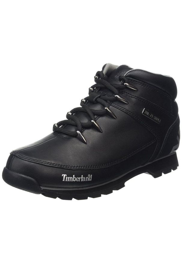 Buty trekkingowe męskie Timberland Euro Sprint Hiker. Wysokość cholewki: za kostkę. Zapięcie: sznurówki. Kolor: czarny. Materiał: syntetyk, tkanina, skóra, materiał. Szerokość cholewki: normalna. Sezon: zima. Sport: bieganie