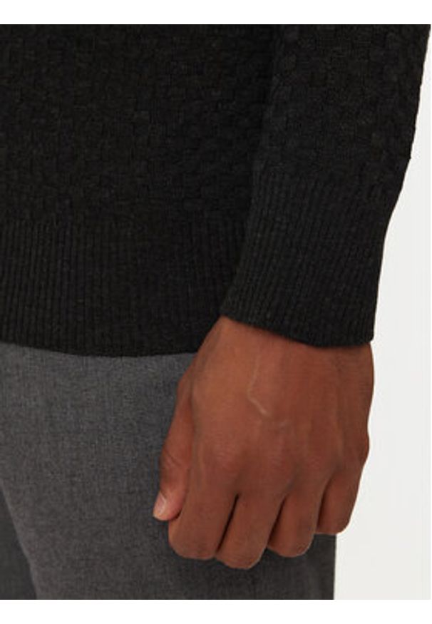 Sisley Sweter 1041S103O Czarny Regular Fit. Kolor: czarny. Materiał: syntetyk