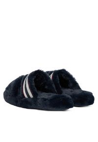 TOMMY HILFIGER - Tommy Hilfiger Kapcie Hilfiger Fur Slipper FW0FW08854 Granatowy. Kolor: niebieski. Materiał: materiał #2