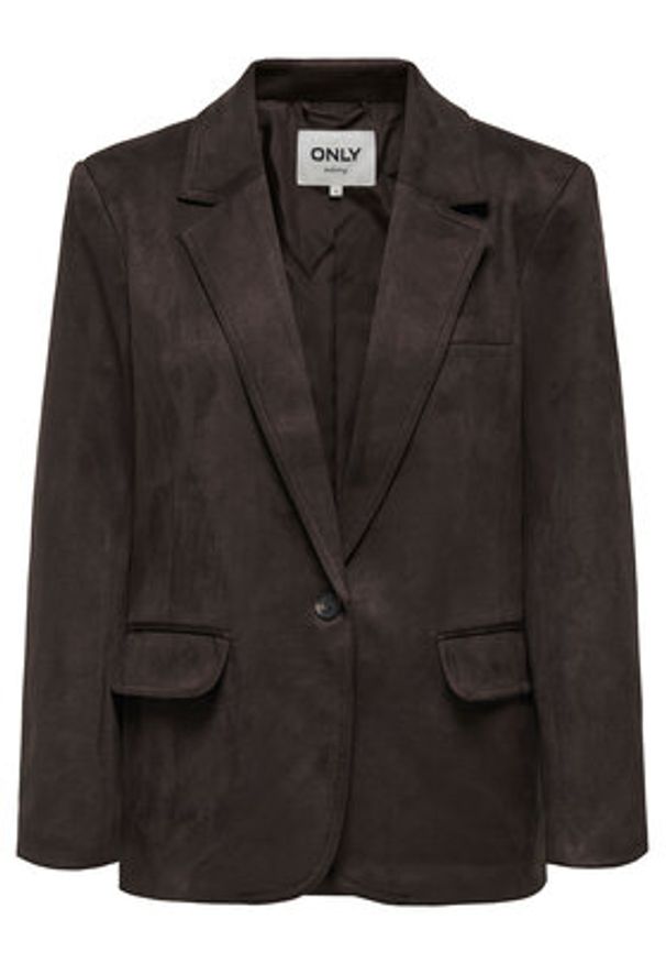 only - ONLY Marynarka Lina 15357019 Brązowy Loose Fit. Kolor: brązowy. Materiał: skóra