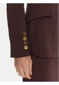 Elisabetta Franchi Marynarka GI-175-56E2 Bordowy Regular Fit. Kolor: czerwony. Materiał: syntetyk #5