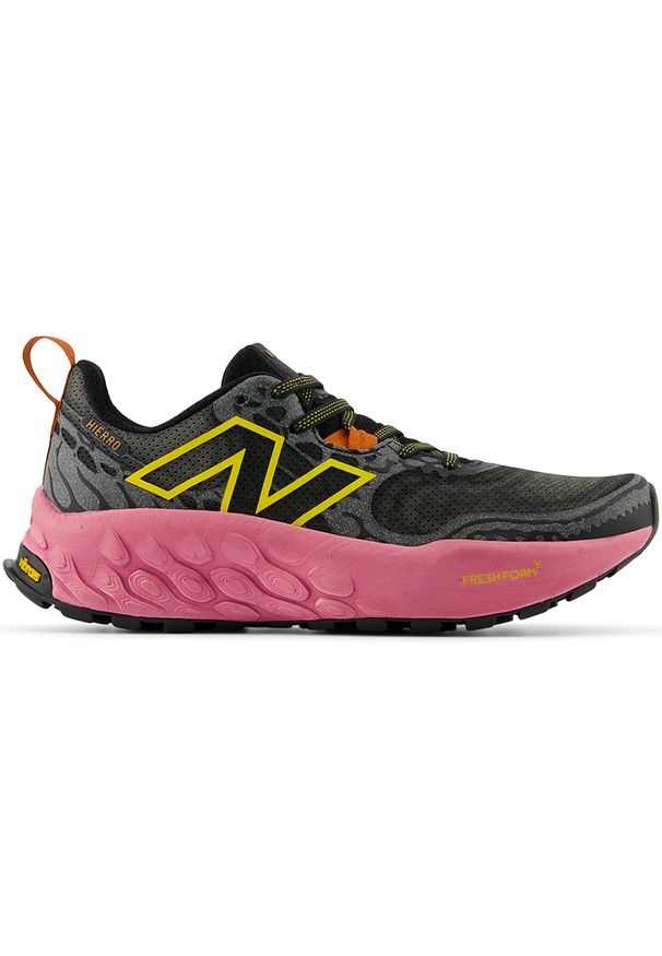 Buty damskie New Balance Fresh Foam X Hierro v8 WTHIERD8 – czarne. Kolor: czarny. Materiał: guma, syntetyk, materiał. Szerokość cholewki: normalna. Sport: bieganie, fitness