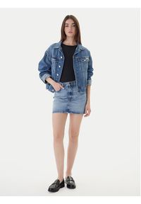 Guess Jeans Spódnica jeansowa W5GD0Q D5M4A Niebieski Regular Fit. Kolor: niebieski. Materiał: bawełna #4