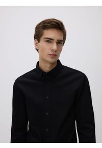 Reserved - Bawełniana koszula super slim fit - czarny. Kolor: czarny. Materiał: bawełna #1