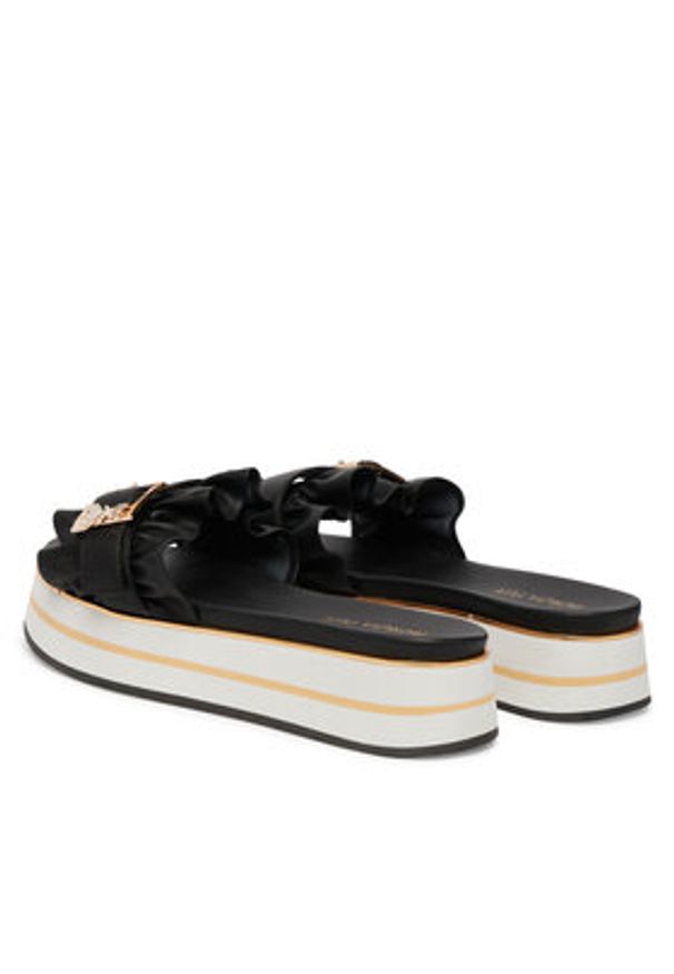 Patrizia Pepe Klapki PPJ388/31 Czarny. Kolor: czarny. Materiał: skóra