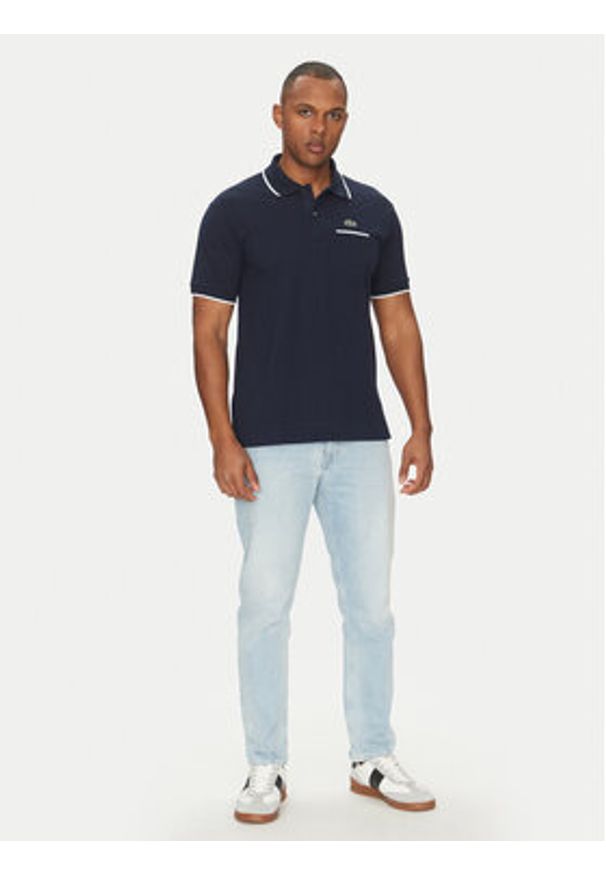 Lacoste Polo PH9838 Granatowy Classic Fit. Typ kołnierza: polo. Kolor: niebieski. Materiał: bawełna