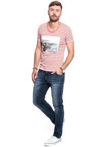 Jack & Jones - JACK & JONES T SHIRT BENNY TEE 12066251. Wzór: paski, nadruk #6