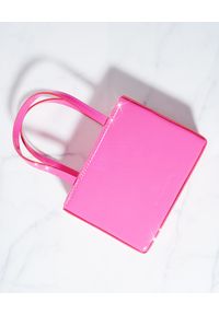 AMINA MUADDI - Różowa torebka Superamini Giorgia. Kolor: różowy, wielokolorowy, fioletowy. Materiał: lakier #4
