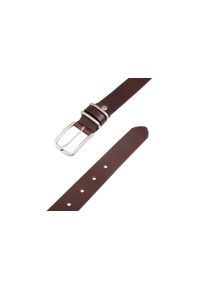 Tom Tailor - TOM TAILOR PASEK SKÓRZANY TG1046R69/690 35mm Gürtel Q.1869 0690 DARKBROWN. Materiał: skóra. Wzór: paski. Styl: klasyczny #6