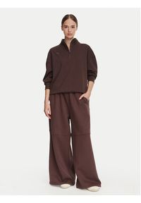 Kappa Bluza 372664W Brązowy Oversize. Kolor: brązowy. Materiał: bawełna #2