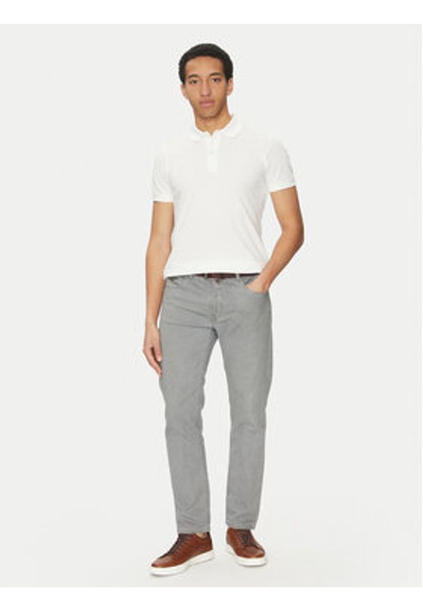 Geox Polo M5511B T3240 F2128 Biały Regular Fit. Typ kołnierza: polo. Kolor: biały. Materiał: bawełna
