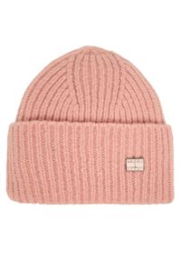 TOMMY HILFIGER - Tommy Hilfiger Czapka Elevated Heritage AW0AW17905 Różowy. Kolor: różowy. Materiał: materiał, wełna