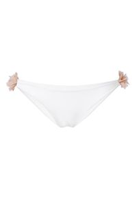 LA REVECHE - Dół od Bikini Jamila. Kolor: biały. Materiał: elastan, tkanina, poliamid. Wzór: aplikacja, kwiaty #4