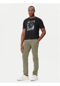 BOSS Chinosy 50510933 Zielony Slim Fit. Kolor: zielony. Materiał: bawełna