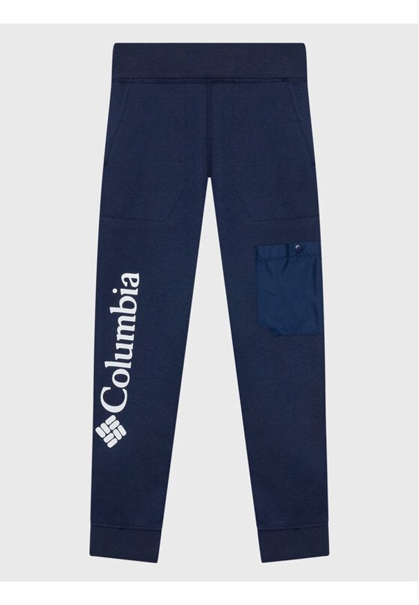 columbia - Columbia Spodnie dresowe Trek™ 1989811 Granatowy Regular Fit. Kolor: niebieski. Materiał: bawełna