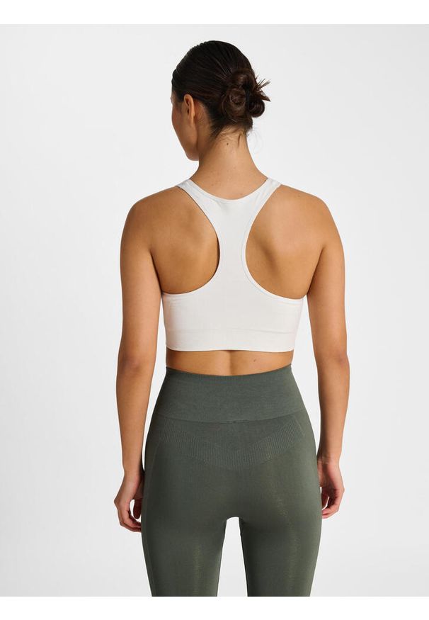 Stanik fitness cardio Hummel hmltif. Kolor: biały. Materiał: materiał. Sport: fitness