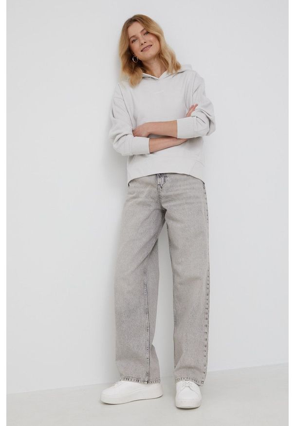 Calvin Klein Jeans Jeansy damskie high waist. Stan: podwyższony. Kolor: beżowy