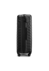 Wittchen - Duża walizka z ABS-u z geometrycznym tłoczeniem czarna. Kolor: czarny. Materiał: poliester. Wzór: geometria. Styl: elegancki, wakacyjny #8