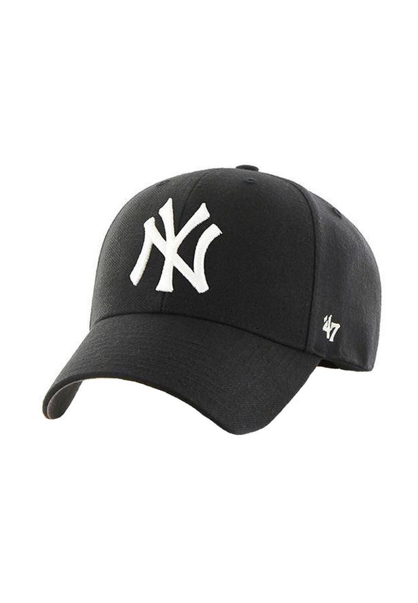 Czapka z daszkiem dla dorosłych 47 Brand New York Yankees MVP Cap. Kolor: czarny. Materiał: akryl, wełna. Styl: sportowy