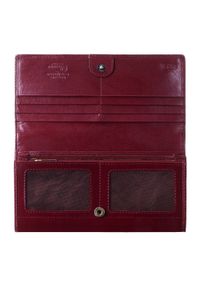 Wittchen - Damski portfel ze skóry lakierowanej podłużny bordowy. Kolor: czerwony. Materiał: skóra, lakier #4