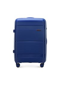 Wittchen - Zestaw jednokolorowych walizek z polipropylenu. Kolor: niebieski. Styl: elegancki #10