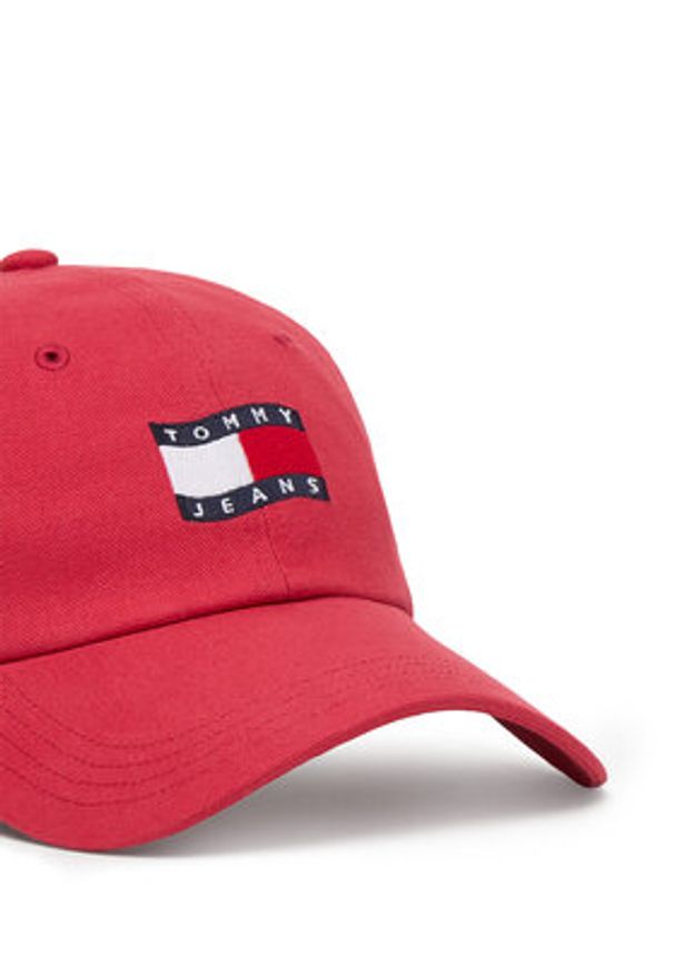 Tommy Jeans Czapka z daszkiem AW0AW18360 Koralowy. Kolor: pomarańczowy. Materiał: bawełna