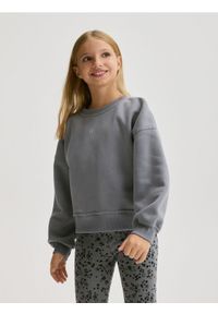 Reserved - Bluza z aplikacją - ciemnoszary. Kolor: szary. Materiał: dzianina. Wzór: aplikacja #1