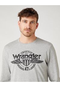 Wrangler - WRANGLER LS AMERICANA TEE MID GREY MEL W7J5D3X37