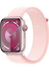 APPLE - Smartwatch Apple Watch 9 GPS + Cellular 45mm Pink Alu Sport Loop Różowy (MRMM3QP/A). Rodzaj zegarka: smartwatch. Kolor: różowy. Styl: sportowy #1