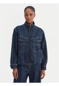 G-Star RAW - G-Star Raw Kurtka jeansowa Rib Trucker D28586-D536 Niebieski Regular Fit. Kolor: niebieski. Materiał: bawełna #1