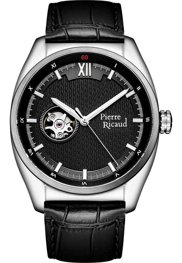 Zegarek Pierre Ricaud Zegarek męski Pierre Ricaud P60052.5264A czarny. Kolor: czarny