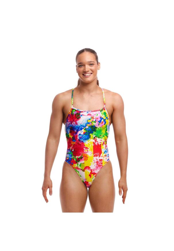 FUNKITA - Strój kąpielowy damski Funkita Ink Jet Strapped In. Kolor: wielokolorowy. Materiał: poliester