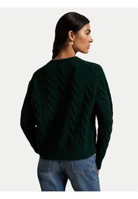 Polo Ralph Lauren Sweter 211A91216008 Zielony Straight Fit. Typ kołnierza: polo. Kolor: zielony. Materiał: wełna