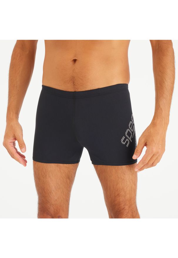 Bokserki pływackie męskie Speedo Logo. Kolor: czarny, wielokolorowy, biały. Materiał: poliester