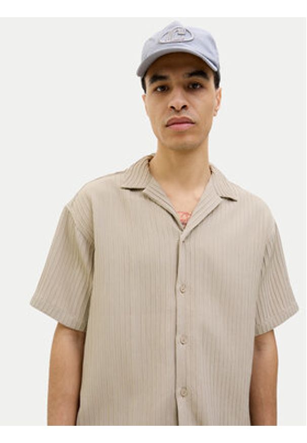 Jack & Jones Koszula Massimo 12269640 Beżowy Relaxed Fit. Kolor: beżowy. Materiał: syntetyk