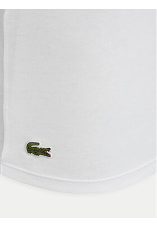 Lacoste Komplet t-shirtów TH9007 Biały Slim Fit. Kolor: biały. Materiał: bawełna