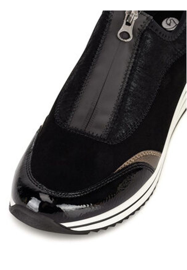 Remonte Sneakersy D0T08-02 Czarny. Kolor: czarny. Materiał: materiał