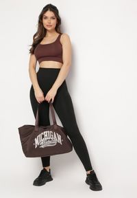 Born2be - Brązowy Bawełniany Tank Top Bez Rękawów Lomalia. Kolor: brązowy. Materiał: bawełna. Długość rękawa: bez rękawów #5